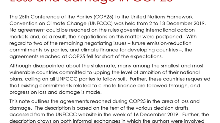 Loss and damage COP25